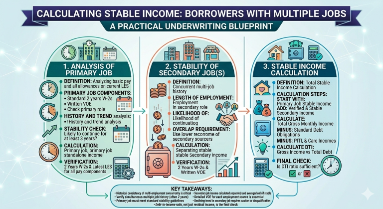 How to Calculate Stable Income for Borrowers with Multiple Jobs